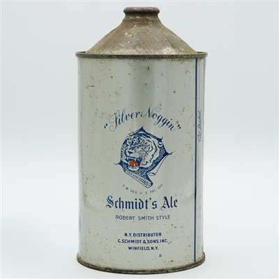 Schmidts Tiger Ale Quart Cone Top 5 TEXT LINES 218-18