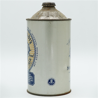 Schmidts Tiger Ale Quart Cone Top 5 TEXT LINES DARKER 218-18