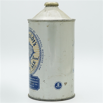 Schmidts Tiger Ale Quart Cone Top 4 TEXT LINES 219-1