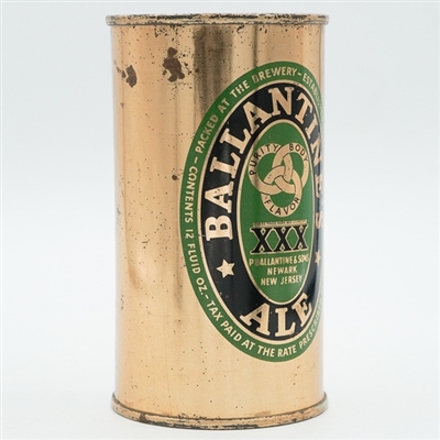 Ballantines XXX ALE Flat Top KEGLINED UNDER PRODUCTS GOLD 