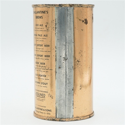 Ballantines XXX ALE Flat Top KEGLINED UNDER PRODUCTS GOLD 