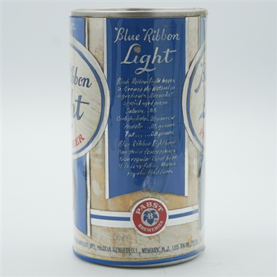 Pabst Blue Ribbon Light Beer Test Pull Tab Paper Label BABY BLUE 