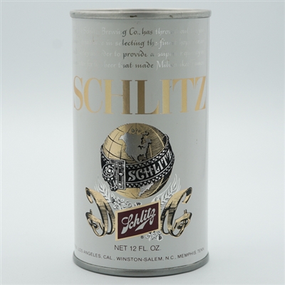 Schlitz Beer Test Pull Tab Paper Label GOLD GLOBE RED SCHLITZ 242-14