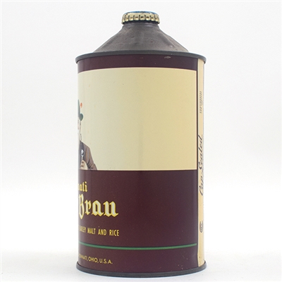 Burger Brau Beer Quart Cone Top ACTUAL 204-14 -TOP GRADE RARE-