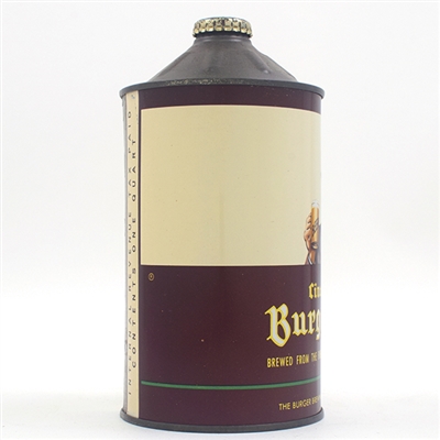 Burger Brau Beer Quart Cone Top ACTUAL 204-14 -TOP GRADE RARE-