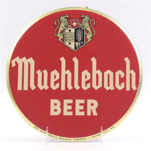 Muehlebach Beer 1950s Button Sign