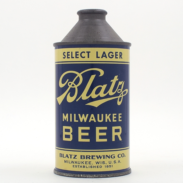 Blatz Beer Cone Top NMT 4 PERCENT UNLISTED