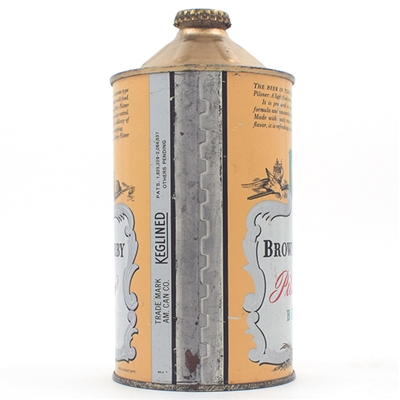 Brown Derby Beer Quart Cone Top TOUGH 204-4