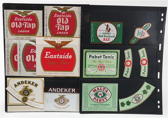 Pabst Beer Labels Large Lot 2 SWEET