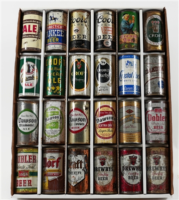 24 Flat Top Beer Cans Lot 4