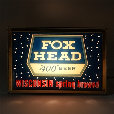 Fox Head 400 Wisconsin Spring Brewed ROG Illuminated Sign