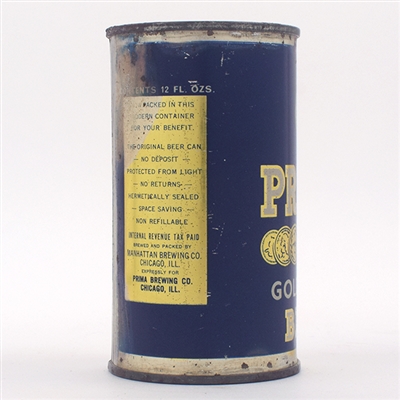 Prima Beer Instructional Flat Top MANHATTAN 116-27