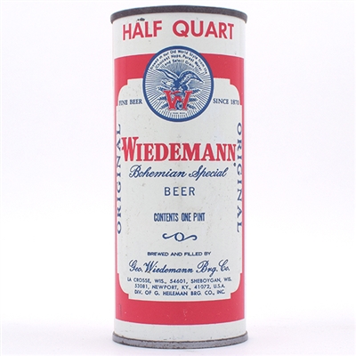Wiedemann Beer 16 oz Bank Top 169-10