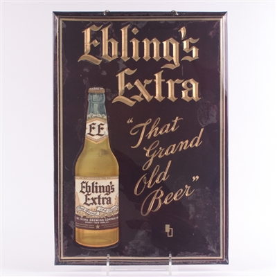 Eblings Extra 1930s Celluloid Composite Sign