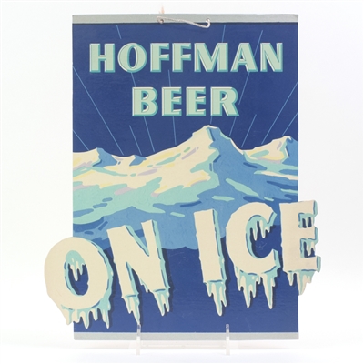 Hoffman Beer 1940s Die Cut Cardboard Sign