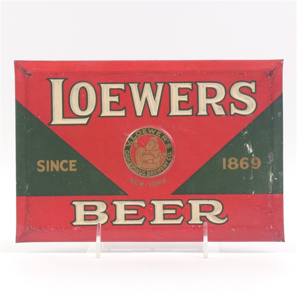 Loewers Beer 1930s Tin-Over-Cardboard Sign