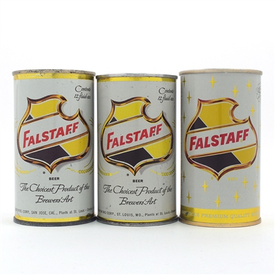 Falstaff Beer Flat Tops Lot of 3 Different