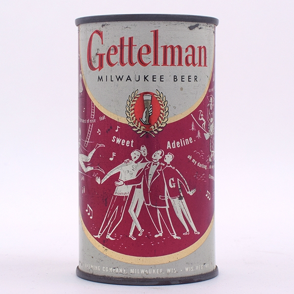 Gettelman Beer Set Can FOLK SONGS Purple 69-21