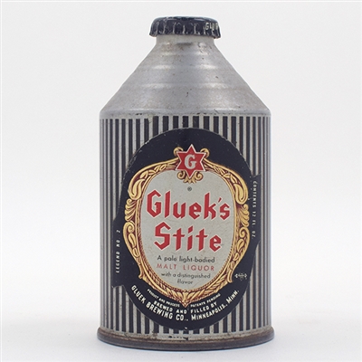 Glueks Stite Malt Liquor Paper Label Crowntainer 194-28