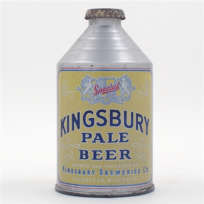 Kingsbury Beer Crowntainer  NO ALC TEXT UNLISTED
