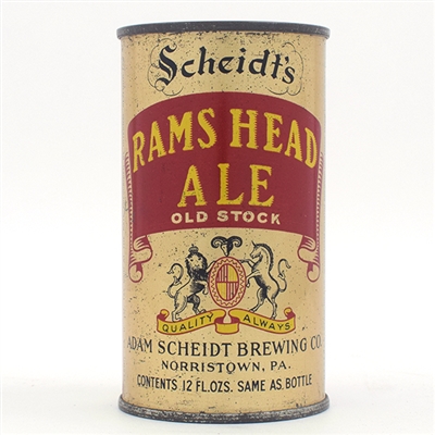 Scheidts Rams Head Ale Instructional Flat Top UNLISTED OI