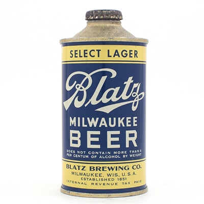 Blatz Beer Cone Top 153-9
