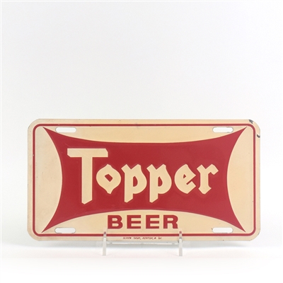 Topper Beer 1960s Embossed Vanity License Plate