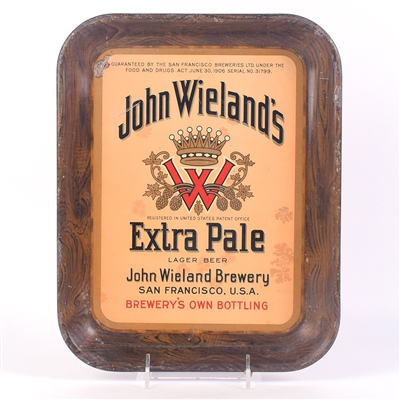 John Wielands Pre-Prohibition Serving Tray