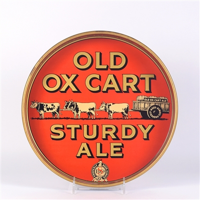 Old Ox Cart Ale 1930s Serving Tray