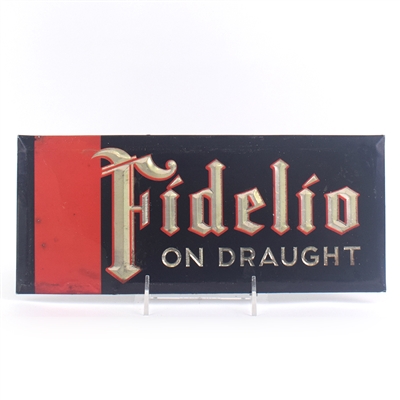 Fidelio On Draught 1930s Tin-Over-Cardboard Sign RARE