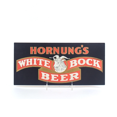 Hornungs White Bock 1930s Cardboard Sign