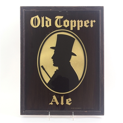 Old Topper Ale 1940s Reverse Painted Composite Sign