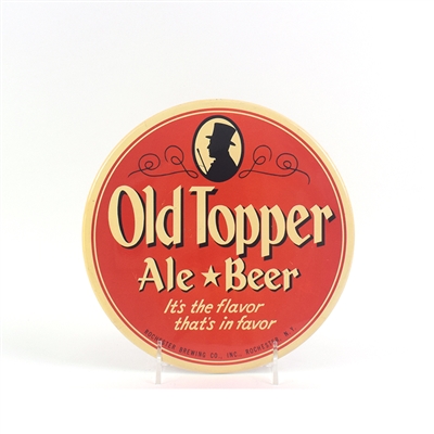 Old Topper Ale Beer 1940s Tin Button Sign