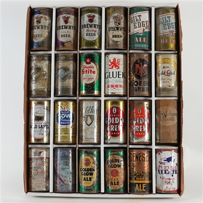 24 Flat Top Beer Cans Lot 1
