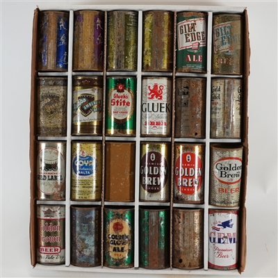 24 Flat Top Beer Cans Lot 1