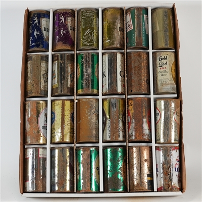 24 Flat Top Beer Cans Lot 1