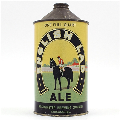 English Lad ALE Quart Cone Top RARE ACTUAL 207-18