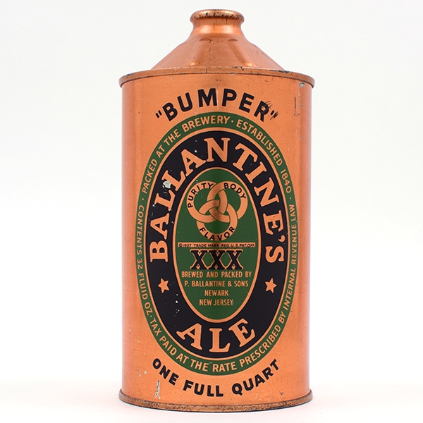 Ballantines Ale Quart Cone Top BREWS ULTRA CLEAN 202-6