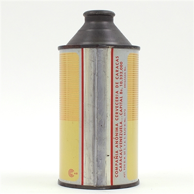 Caracas Beer Venezuelan Cone Top