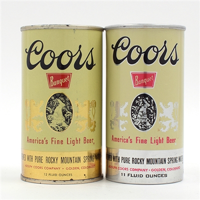 Coors Beer Flat Tops Lot of 5 Different