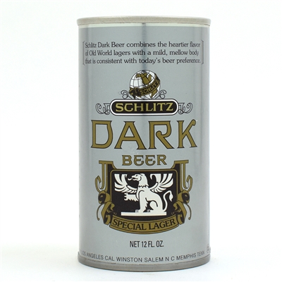Schlitz Dark Beer Foil Label Test Pull Tab OLIVE-SILVER UNLISTED
