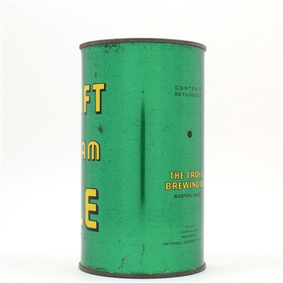 Croft Ale Quart Flat Top RARE AND CLEAN ACTUAL 206-1