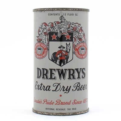 Drewrys Beer Instructional Flat Top GRAY ENAMEL 55-33 USBCOI 204 IMPECCABLE