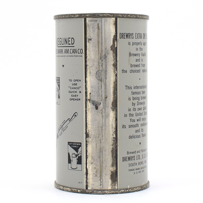 Drewrys Beer Instructional Flat Top GRAY ENAMEL 55-33 USBCOI 204 IMPECCABLE