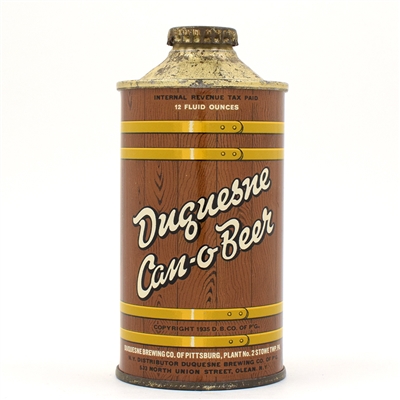 Duquesne Beer Cone Top 159-25 EXCELLENT