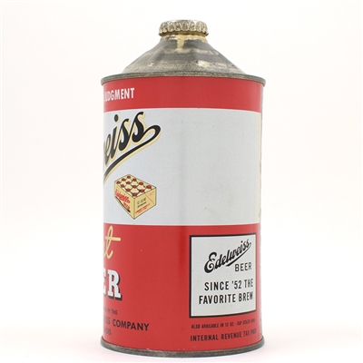 Edelweiss Beer Quart Cone Top 207-14 STELLAR