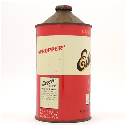 Edelweiss Beer Quart Cone Top DARK GOLD TRIM 207-9