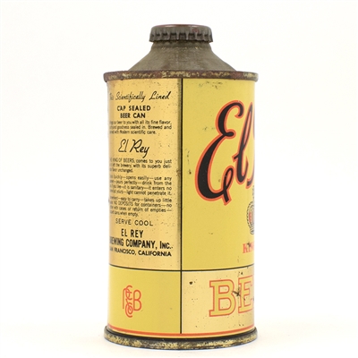 El Rey Beer Cone Top NOT OVER 4 PERCENT EXCELLENT 161-4