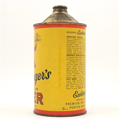 Esslingers Beer Quart Cone Top AMERICAN 208-14 EXCELLENT