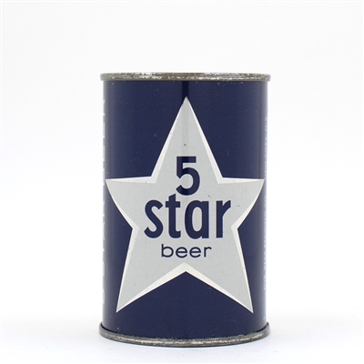 Five 5 Star Beer 10 Ounce Flat Top 64-21 OUTSTANDING